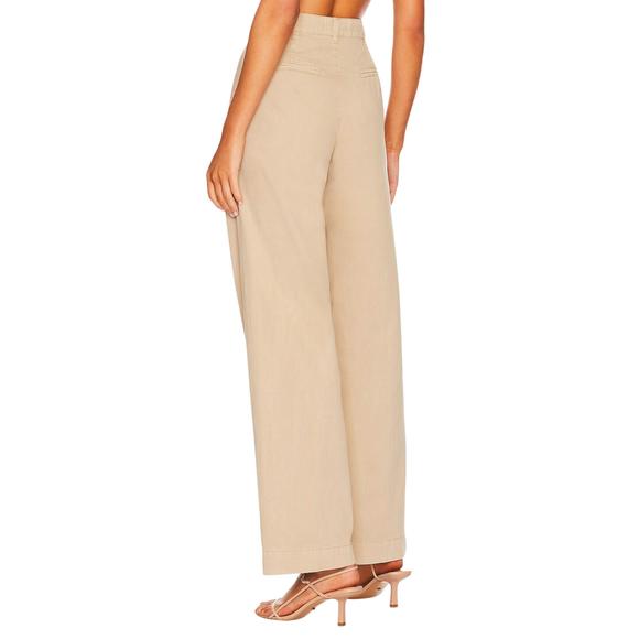 NEW PISTOLA ellery high rise wide leg trouser in sesame - Picture 3 of 3